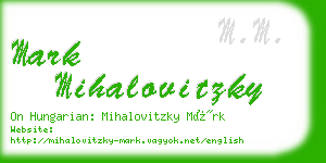 mark mihalovitzky business card